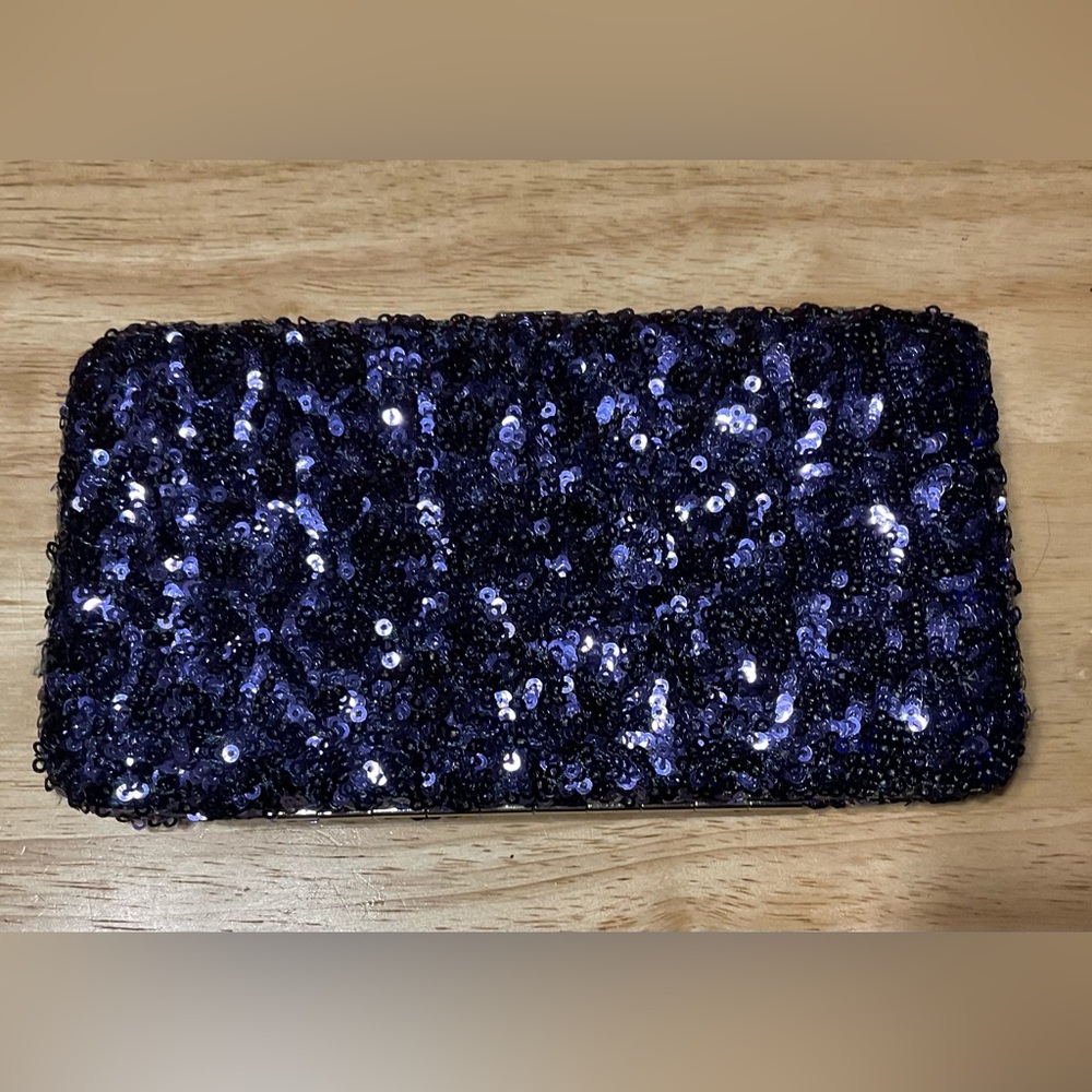 Sequin Clutch/Wallet in Purple.